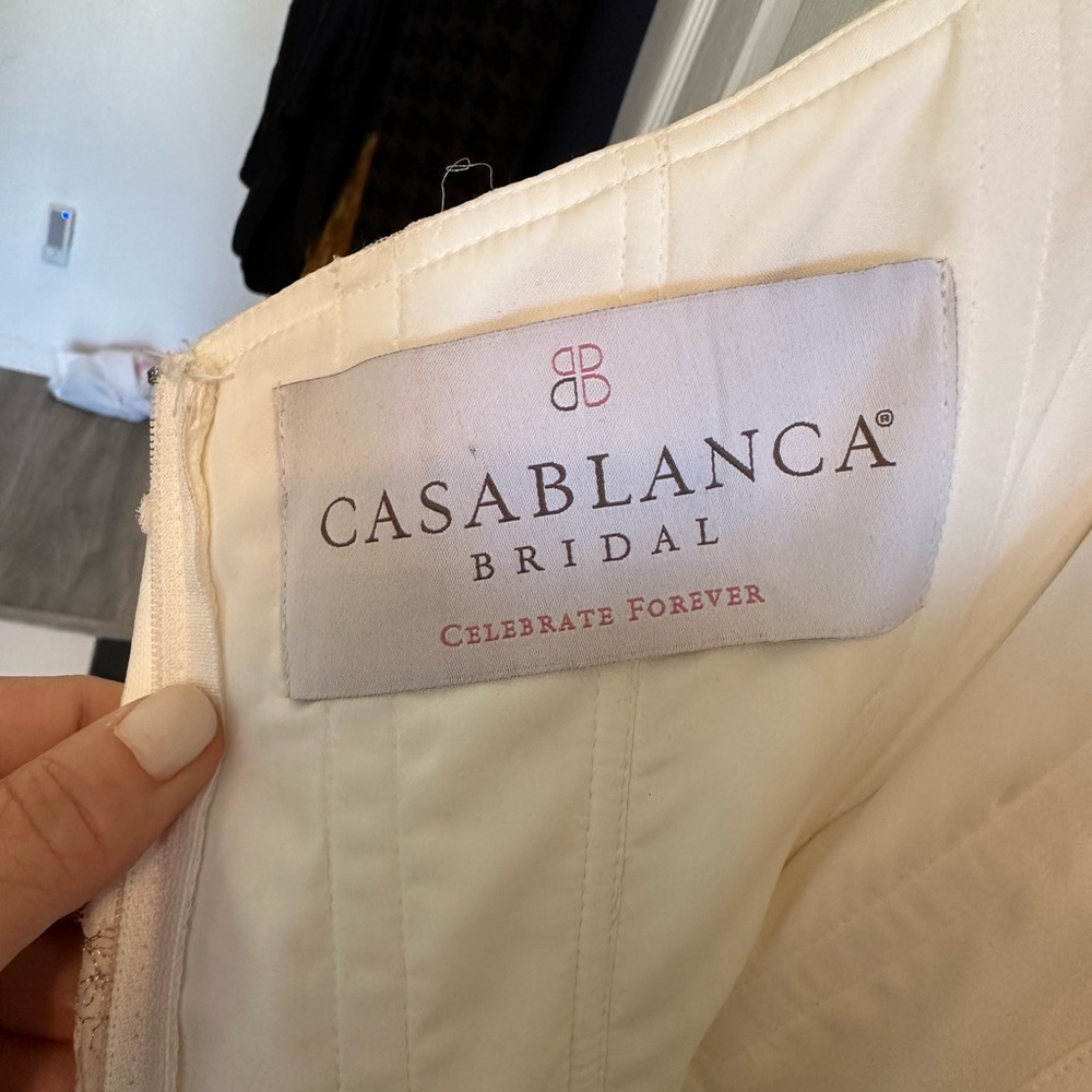 Casablanca bridal wedding dress size 8 retail $1500 new tags - Picture 11 of 11